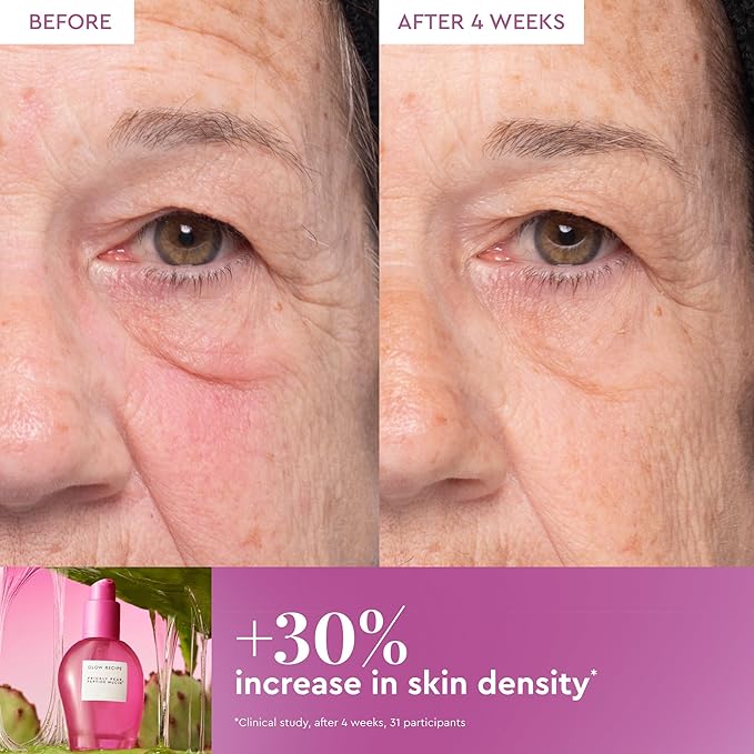 Glow Recipe Prickly Pear Peptide Mucin - Vegan "Snail" Mucin Face Serum to Hydrate & Repair Skin Barrier with Pore Refining Bio-Active Peptides & Deep Hydration - Glass Skin Korean Skincare (40ml)