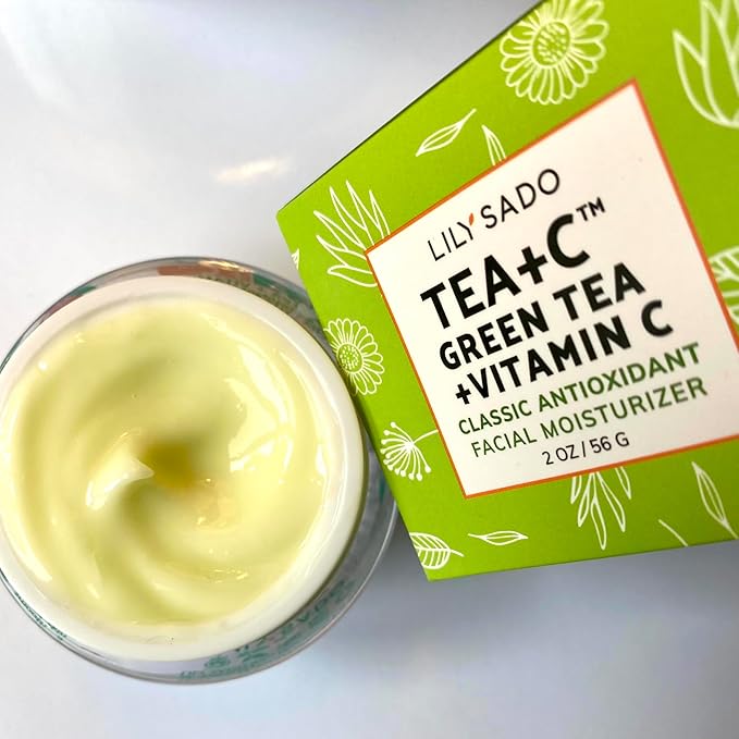 LILY SADO TEA+C™ Green Tea Matcha & Vitamin C Moisturizer - Antioxidant, Anti-Aging Anti-Wrinkle Daily Moisturizing Lotion - Hydrates, Softens, Firms & Tones for Soft Radiant Skin. For Women & Men.