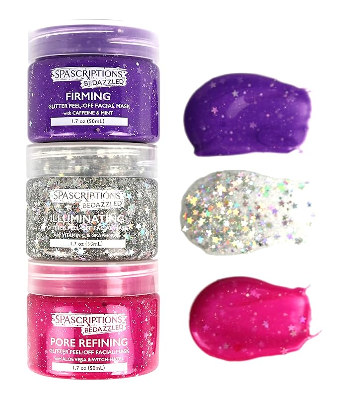 SpaScriptions BeDazzled- Firming & Pore Refining Glitter Peel-Off Masks