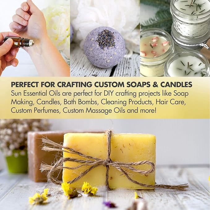 Sun Essential Oils – 16 oz Clove Essential Oil with Dropper for Diffuser, Skin, Aromatherapy Massage, Humidifier, Spicy Scent for Candle, Lotion & Soap Making, Room Fragrance