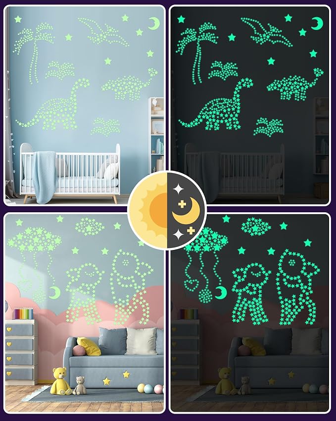 201 Pcs Glow in The Dark Stars Stickers, Boys Room Bedroom Ceiling Decor | Boys Girls Room Decor, Stars for Ceiling, Stocking Stuffers for Kids 8-12, Wall Stickers, Star Stickers, Ceiling Decor