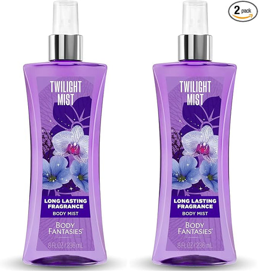 Body Fantasies Signature Fragrance Body Spray, Twilight Mist, 8 fl oz (Pack of 2)