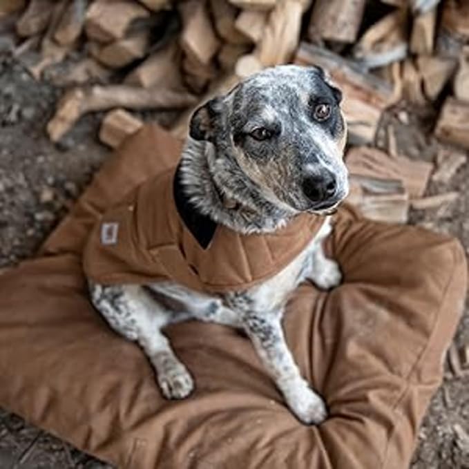 Carhartt Firm Duck Sherpa-Topped Dog Bed Port L | Durable Canvas Pet Bed, Water Resistant, Sherpa Top, Large