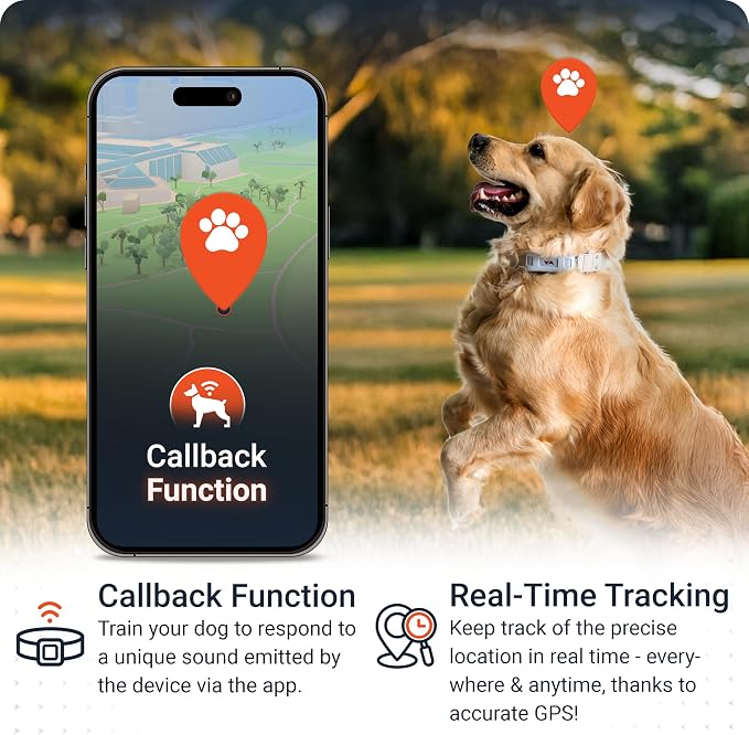 PAJ Dog GPS Tracker 3-Month Subscription Included, Real-time Pet Tracking