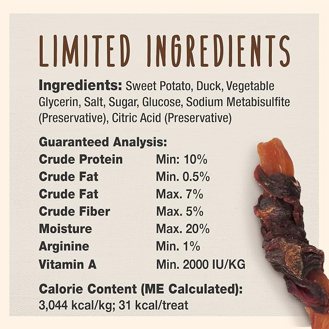 Cadet Gourmet Sweet Potato & Duck Wrapped Biscuits Dog Treats, 14 oz | Real sweet potato & duck, dog treats wraps, crunchy healthy dog treats, great for training, for small & large breeds
