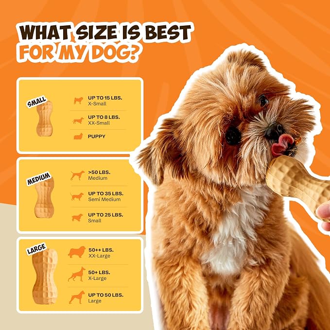 Poochie Butter Natural Peanut Butter Dog Treat Toy - Fillable Chew for Dogs