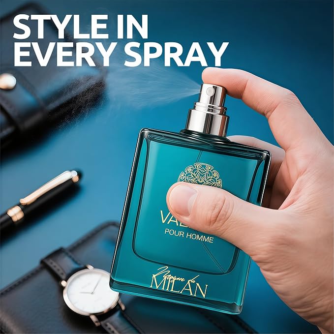 A CENTER Men's Cologne Gift Set of 4(MilanValian&VintageH&GuiltB&LionBlu) - 3.4 Fl Oz Each | Vanilla Bourbon, Leather & Amber Floral Fragrance | Luxury Eau de Toilette