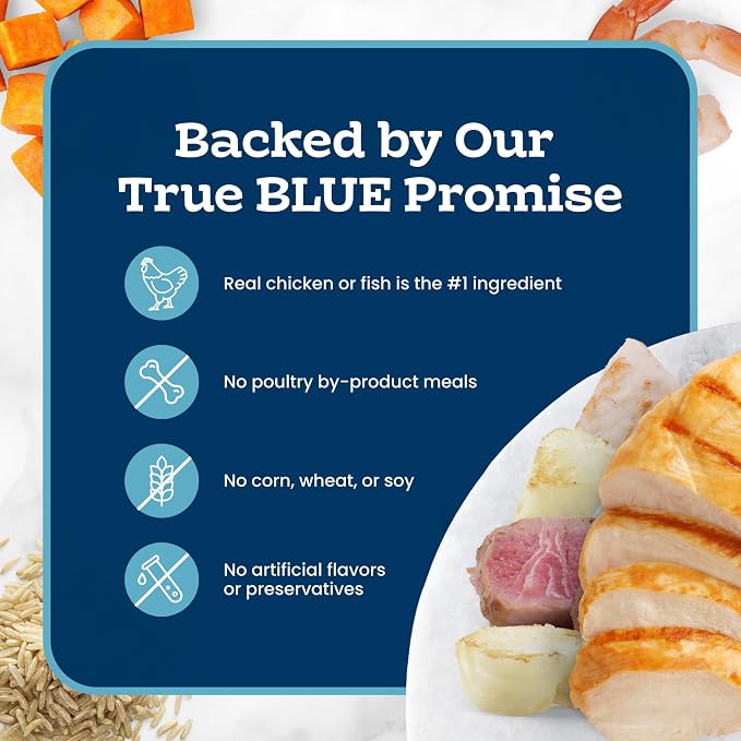Blue Buffalo Tastefuls Variety Pack Wet Cat Food, 3 oz, 12 ct | Tuna, Chicken & Fish and Shrimp Entrées in Gravy (4 of Each), No Corn, Wheat, or Soy