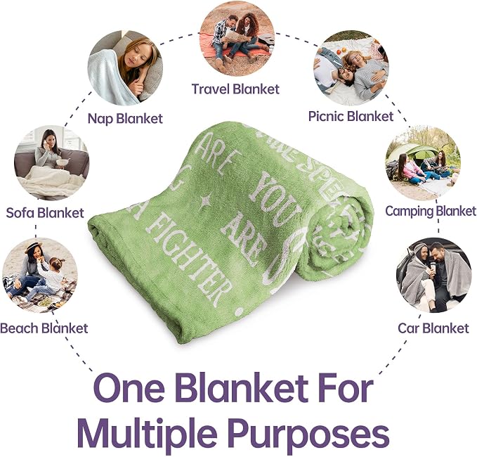 Get Well Soon Gifts for Women- Inspirational Gifts Blanket | Thinking of You Gift for Friend Sister Coworker, Feel Better After Surgery Present for Sick Women, 60'' x 50''