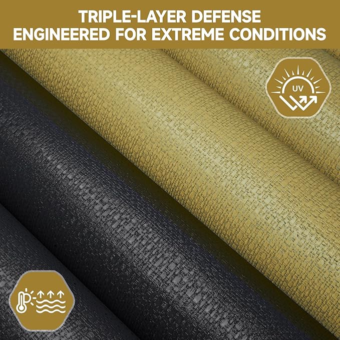 [Upgrade] 18ft/21ft/24ft Pool Cover for Above Ground Pools,21 Feet Winter Round Swimming Pool Cover with 4 Foot Overlap Extra Thick 500D Cable & Heavy-Duty Winch 21 Foot Round Pool Covers