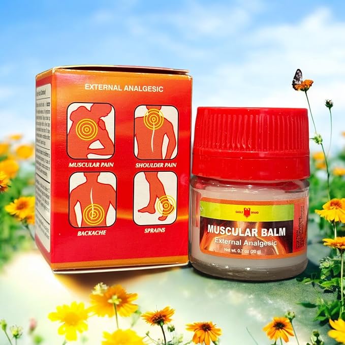 Case Set - Dozen Muscular Balm Eagle Essentail Oil - 12 Hu Dau Xoa Bop Balm Muscular Hieu Con O - 20g per Jar with 12 Jars per Order