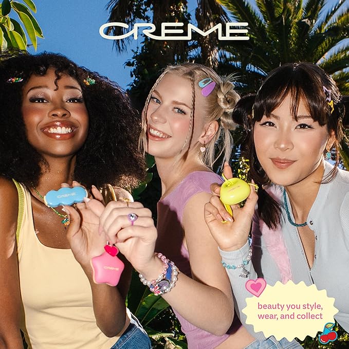 The Crème Shop Shimmer Pop Clip-On Lip Gloss | Korean Makeup, Cute Clip Accessory, Hydrating, Non-Sticky, Shea Butter, Hyaluronic Acid, Vitamine E- Cosmic Dream