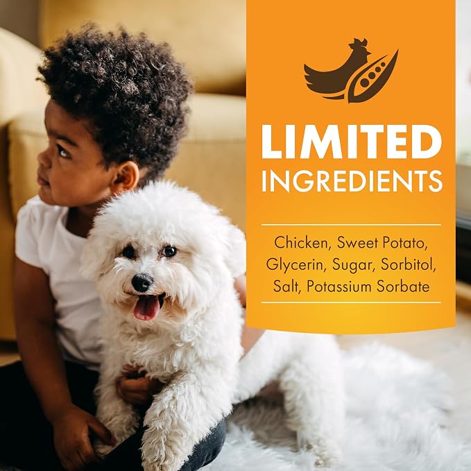 Pur Luv Chicken Wrapped Sweet Potato Dog Treats, Rawhide Free Jerky Wraps, Made with Real Chicken, 16 Oz, Healthy, Easily Digestible, Long Lasting, High Protein Treat, Satisfies Dog's Urge to Chew | Rawhide-free, high-protein jerky wrap: real chicken a...
