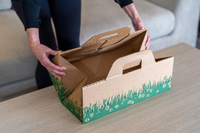 Disposable Ten Second Litter Boxes for Kitty/Cats. Made in the USA. Biodegradable Solution for Quick and Easy Disposal. Made of Recyclable Material. (8-Pack)