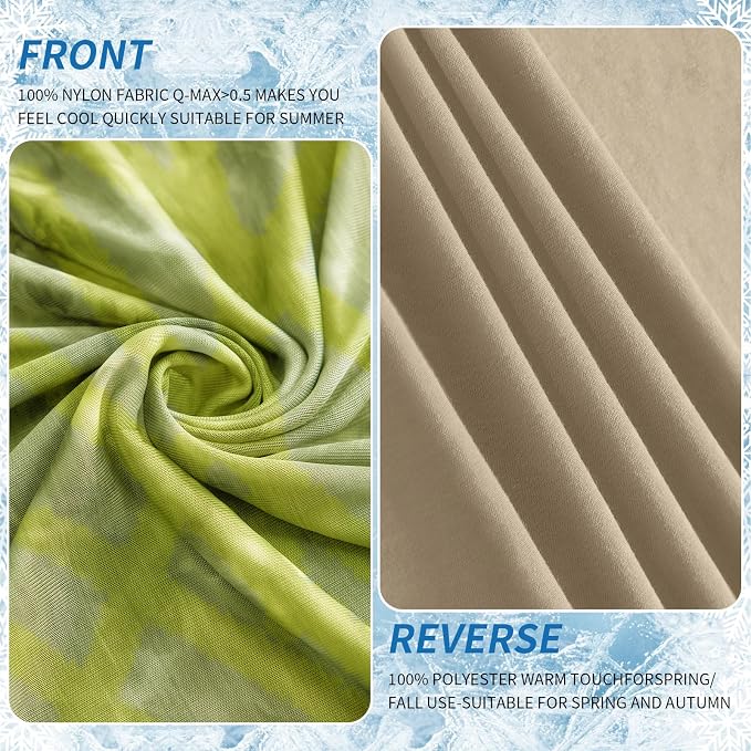 Guohaoi Cooling Blanket for Hot Sleepers and Night Sweats 50"x70" Twin Size | Arc-Chill Q-Max >0.5 Cool Fiber,100% Oeko-Tex Certified Lightweight Summer Blanket for Travel/Outdoor Ultra Cold Breathable