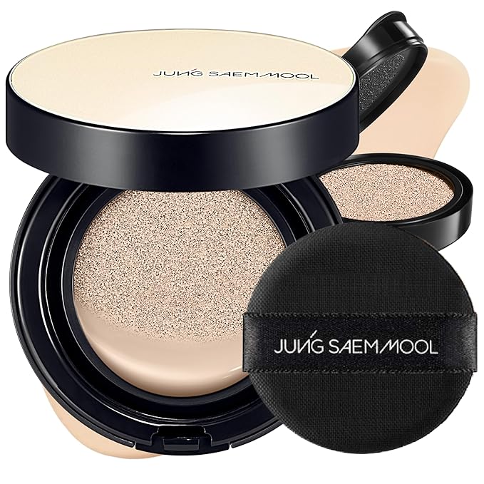 JUNG SAEM MOOL [ SPF ] Essential Skin Nuder Cushion (17 Fair Pink) | Refill Included (0.98 Fl Oz) | SPF50 Broad Spectrum | Natural Finish | Makeup Artist Brand