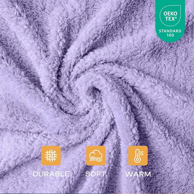 Luciphia 3 Pack Soft Sherpa Fleece Blankets for Dogs Cats Puppies,41"x31" | Fluffy Throw Blanket Washeble for Crate Bed Couch Indoor. Cozy Pet Blanket, Puppy Essentials Dog gift,Purple,Large