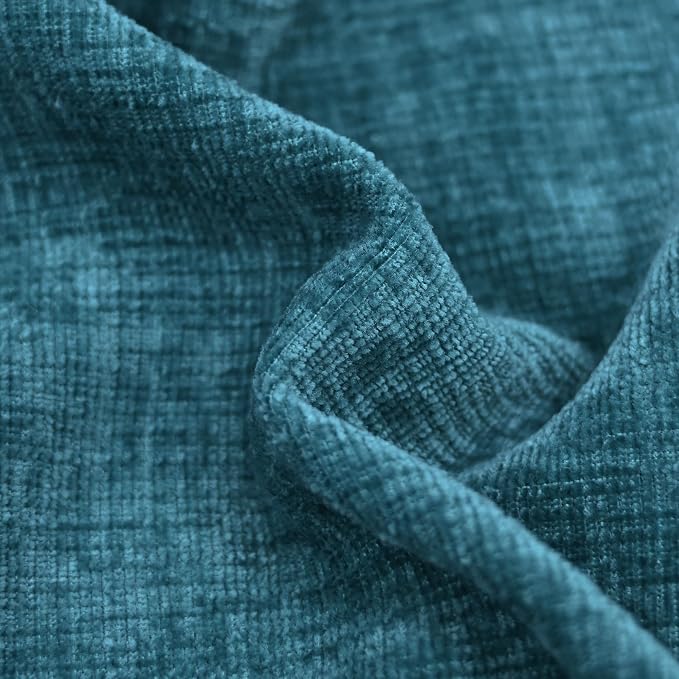 CaliTime Decorative Couch Throw Pillow Covers 22 X 22 Inches Ocean Blue | Pack of 2, Cozy Chenille Cushion Cases, Cotton Thread Stitching Edges, for Sofa Bed Living Room Farmhouse