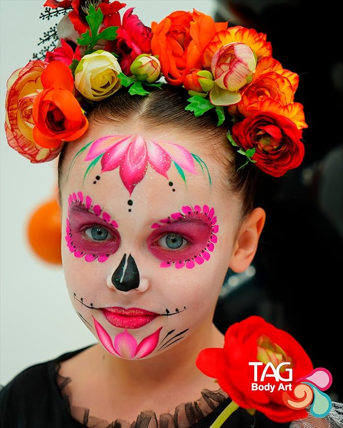 TAG Professional Face and Body Paint, Regular White 32gm, non toxic, hypoallergenic, easy to wash, ideal for Kids Parties, Halloween, Cosplay and Events