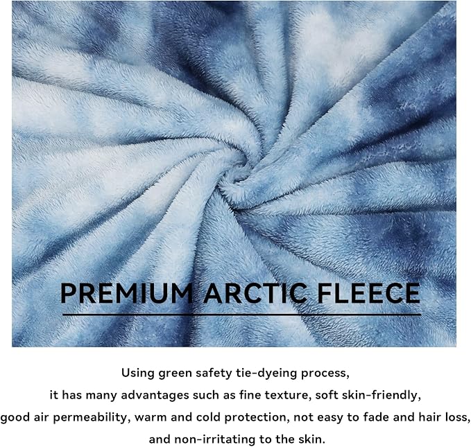 Fleece Throw Blanket Soft Cozy Lightweight Blanket for Bed 50x70 in | Plush Smoky Blue Blanket for Couch Sofa Bedroom Decor, Birthda Gifts for Women Kids