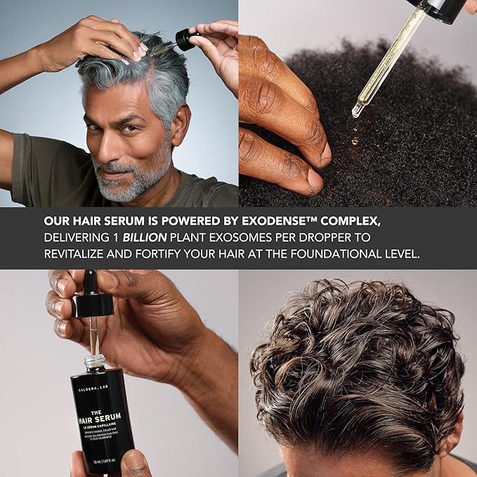Caldera + Lab The Hair Care System | Men’s Bundle for Healthier, Fuller Hair, Scalp-Focused & Sulfate-Free – Shampoo, Conditioner & Serum Set, Dermatologically Tested