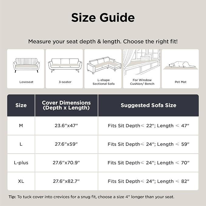 Bedsure Comfyfleece™ Sofa Cover, Couch Covers for Dogs, 27.6 x 59 Grey | Non-Slip, 300gsm Thick Quilted Padding, Ultra-Soft Corduroy Flannel, Machine Washable, for Standard Loveseat/2-Seater Couch
