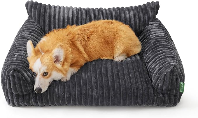 Cute Couch Bed for Pets, Supportive Cat Sofa for Indoor Cats, Large Dog Sofa Bed for Large Dogs, Grey, 36 inches