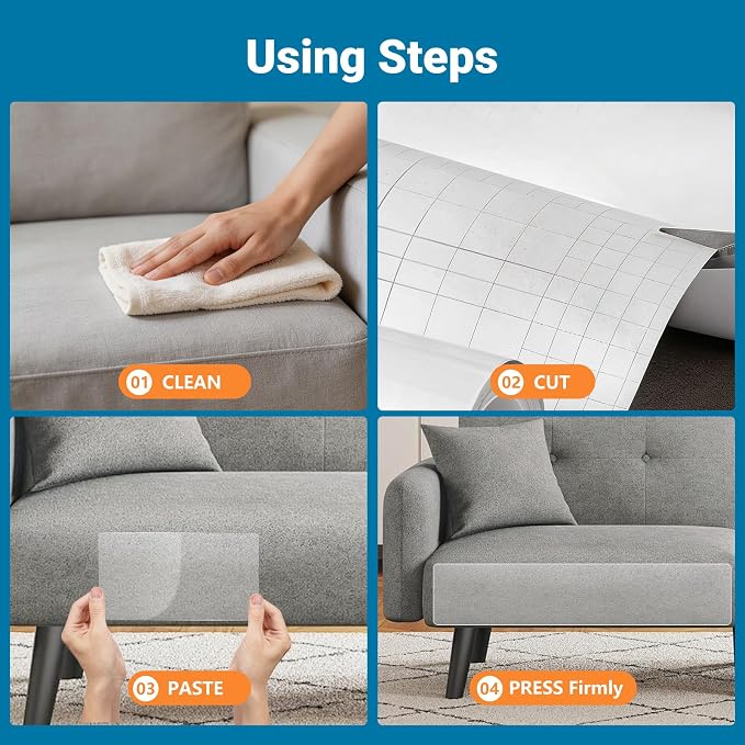 Anti Cat Scratch Furniture Protector – Clear Thicken Vinyl Tape 160"x17", Single-Sided Sticky Couch Protector from Cat Claws, Flexible Guard for Sofa Corner Door Walls Bed Leather