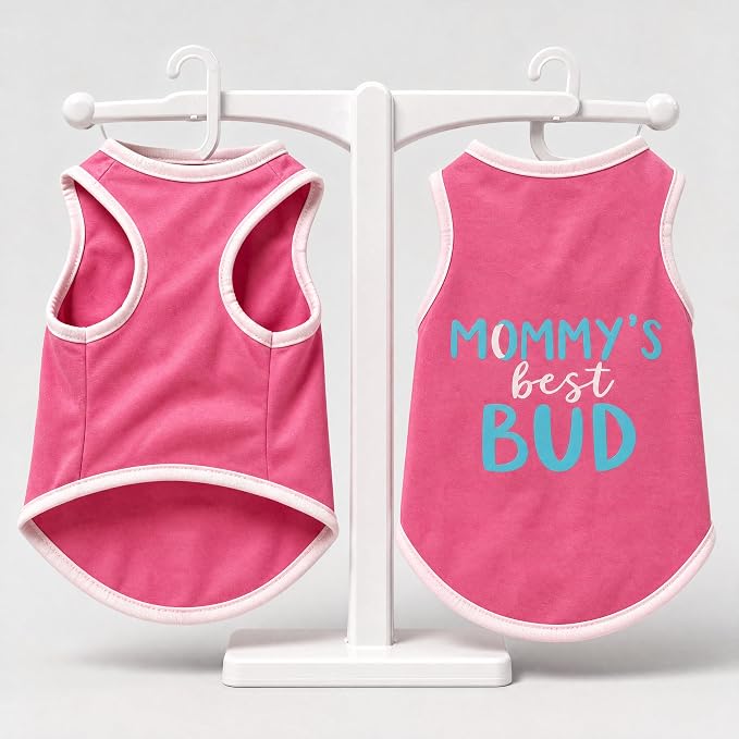 6 Pack Dog Shirt Summer Printed Puppy Clothes Girl Cute Dog Clothes for Small Dogs Cats for Medium Dog (Pink, Large)