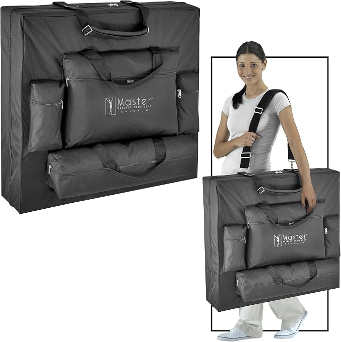 Master Massage 31" Montclair Pro Portable Massage Table Package, Memory Foam Cushioning, Reiki Panels, Shiatsu Cable Release- Tattoo Table, Spa Bed, Facial Bed