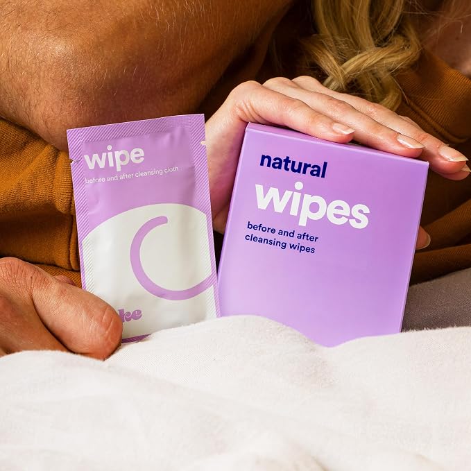 Hello Cake Sex Wipes - Individually Wrapped, Organic Flushable Wipes for Adults - Hypoallergenic, pH-Balanced, Hygiene Wipes for Women, Men and Couples (12 Count Bag)