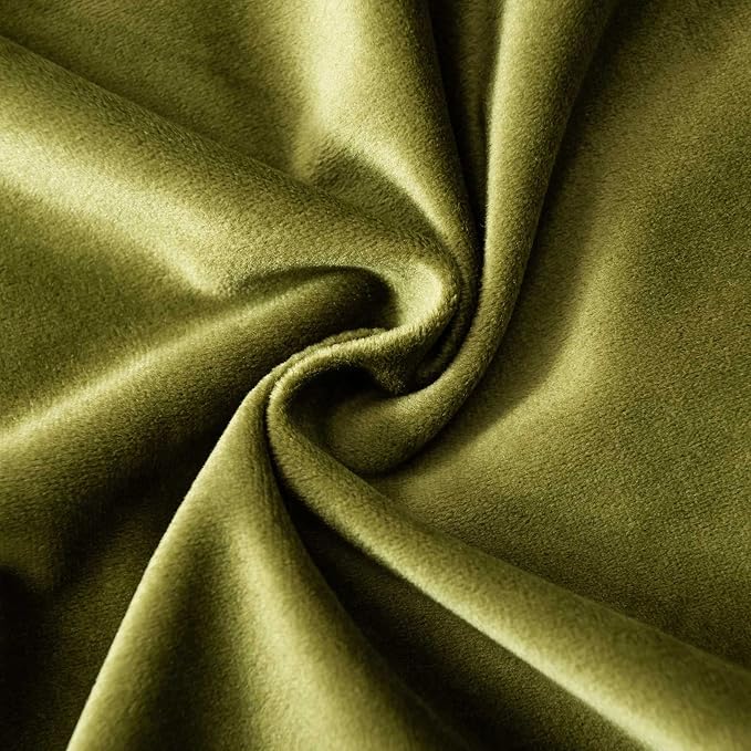 26x26 Decorative Velvet Euro Throw Pillow Covers Set of 2,Olive Green | JUSPURBET Cozy Soft Pillowcases with Invisible Zipper for Modern Couch Sofa Bed Living Room Bedroom Home Decor