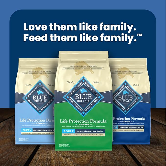 Blue Buffalo Life Protection Formula Lamb Adult Dry Dog Food, 15 lb | Real Lamb #1 Ingredient, Supports Immunity with Antioxidant-Rich LifeSource Bits, Promotes Healthy Muscle Development