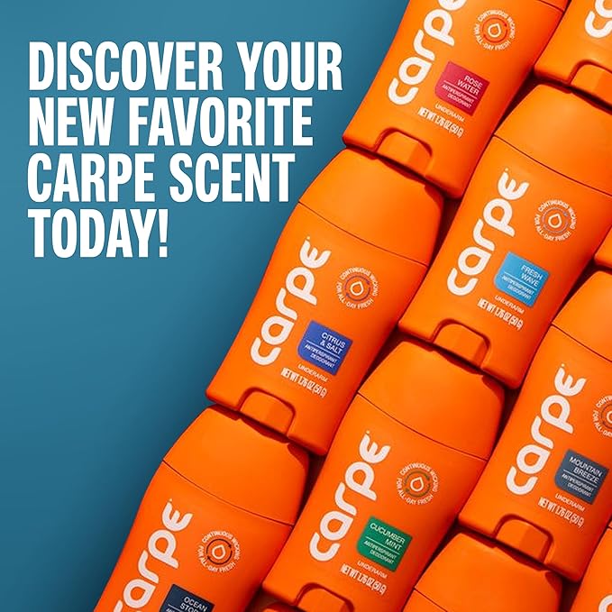Carpe Underarm Antiperspirant Deodorant for Men and Women - 72 Hour Sweat & Odor Control - Clinical Strength Deodorant for Men - Long Lasting Deodorant Antiperspirant for Sweat - Mountain Breeze