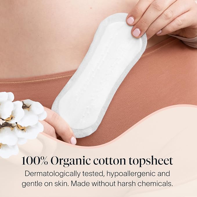 Cora 100% Organic Cotton Topsheet Bladder Liners (72 Long Bladder Liners)
