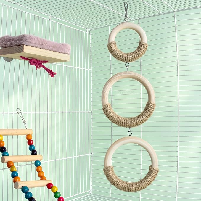 Mygeromon Sugar Glider Toys Climbing Ring Rat Cage Accessories