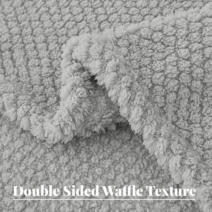 Whale Flotilla Soft Fleece Twin Size Bed Blanket, Light Grey | 60x80 Inch, Suitable for Bed, Fluffy Fuzzy Jacquard Blankets for All Season, Lightweight and Cozy