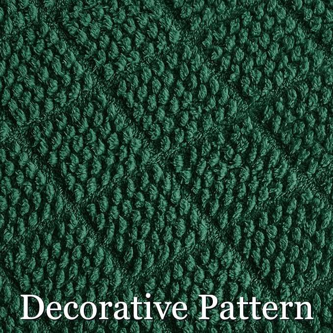 Whale Flotilla Soft Fleece Throw Blanket for Couch, Emerald Green | Jacquard Waffle Blankets for Home Decor, Lightweight and Cozy, All Season Suitable, 50x60 Inch