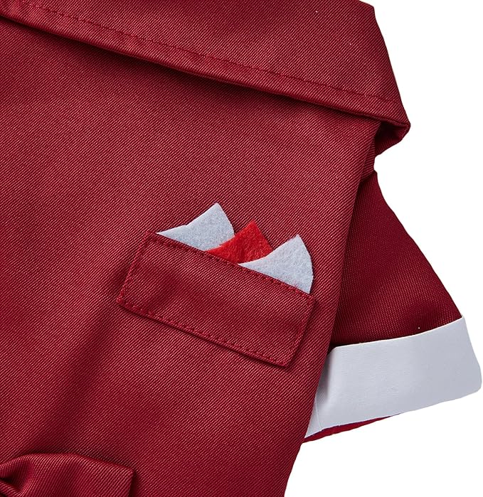 GabeFish Pets Wedding Jackets Suit for Dogs with Bow Tie Puppy Cat Formal Clothes Shirt Tuxedo (Red, XL (Chest 18.8in/48cm))