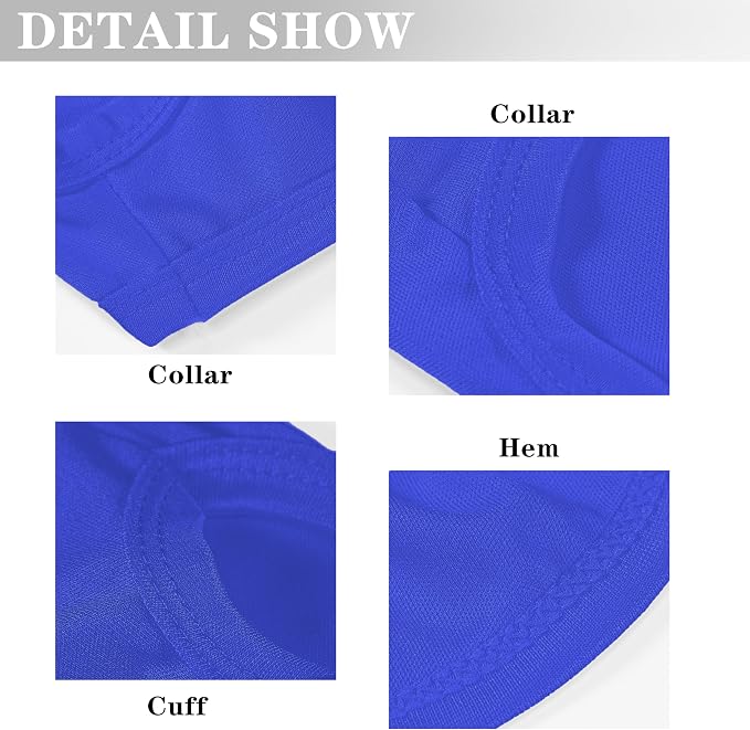 2-Pack Premium Polyester Dog Shirts - Solid Colors, Fabric, Fits Small, Medium, Large Dogs, Perfect for Everyday Wear, Holidays, and Special Occasions.Grey Blue L