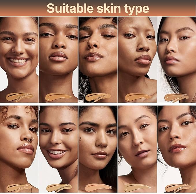 4 in 1 foundation Liquid- Hydrating Medium full coverage concealer with SPF 50+ Inspired -Longwearing & Waterproof-korean makeup 1oz(30ml)