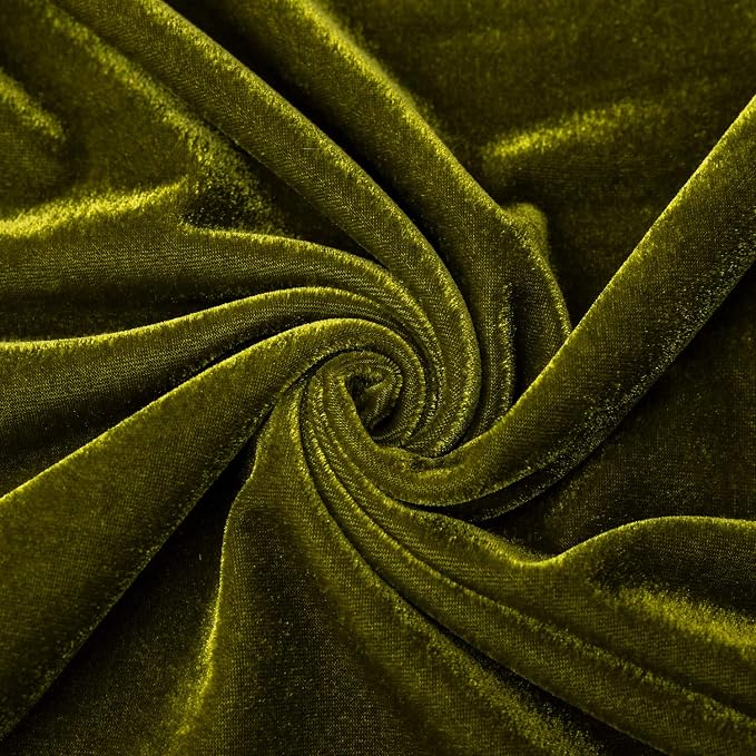 Glory Season Velvet Throw Pillow Cover Soft Decorative Luxurious Solid Square Cushion Case for Sofa Couch Bedroom Farmhouse,Pack of 2, 18 x 18 Inches, Olive Green