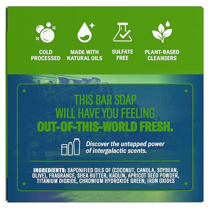 Old Spice Bar Soap for Men, x The Super Mario Galaxy Movie, Cold Pressed with Grit, Made with Natural Oils & Plant Based Cleanser, Smashed Fruit with Passion Fruit & Sunshine Scent, 5.0 oz