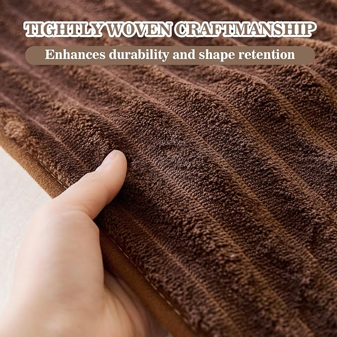 MYSKY HOME 100% Waterproof Couch Cover, Couch Covers for Dogs Washable, Non Slip Couch Covers for 2 Cushion Sofa Pet Friendly, Sofa Covers Slipcovers Furniture Protector Dog Bed Cover, Brown, 35"x63"