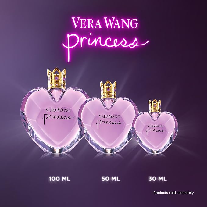 Vera Wang Princess Eau de Toilette for Women - Fruity Floral Scent - Sweet Notes of Vanilla, Water Lily, and Apricot - Feminine and Modern - 1.7 Fl Oz