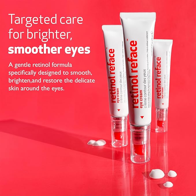 INDEED Labs Retinol Reface | Anti-Aging Under Eye Cream with Retinol | Targets Crow’s Feet, Wrinkles, & Dark Circles | with Ribose, Honey Locust Seed, & Carrot Extract to Smooth & Brighten, (15mL)