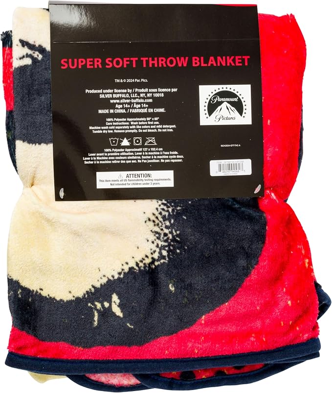 Silver Buffalo The Godfather Don Vito Corleone, Fleece Throw Blanket, 45x60in | Soft Polyester, 185 GSM, 114 x 152 cm, Black