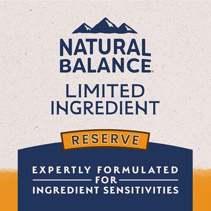 Natural Balance Limited Ingredient, Reserve Duck & Sweet Potato, 4 lb | Grain-Free Dry Dog Food, Balanced Nutrition for Adult Dogs with Sensitivities, Skin and Stomach Support