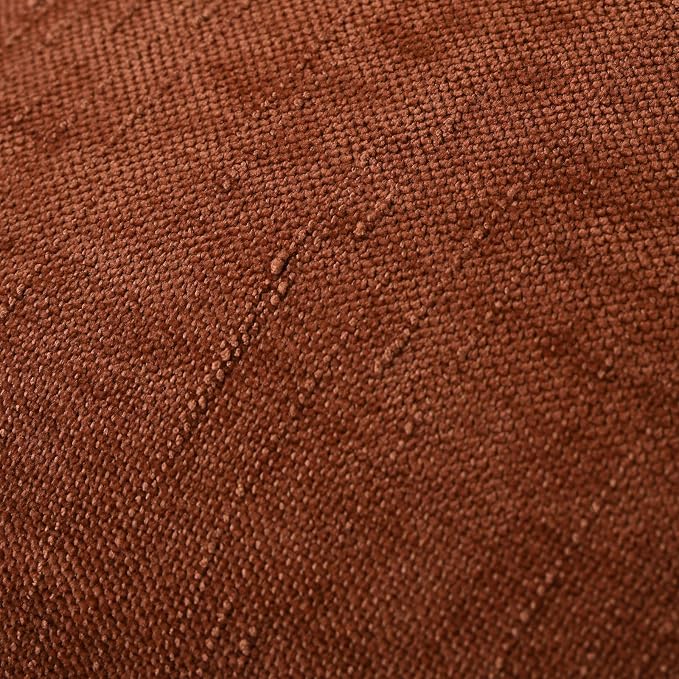 Set of 4 Soft Textured Decorative Throw Pillow Covers 16x16 Inch Cozy Farmhouse Cushion Cover Square Accent Pillow Cases for Bed Couch Sofa Living Room, Beige Rust Orange