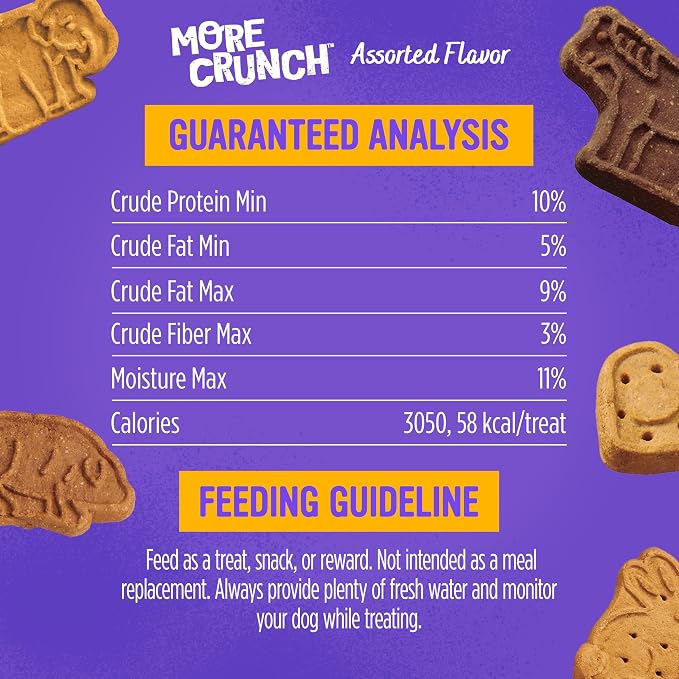 Blue Dog Bakery, More Crunch Assorted Biscuit, Large Dog Treats 5lb Box | Crunchy Oven-Baked Dog Treat Biscuits Bacon Chicken Cheese Peanut Butter, Made with Premium Wholesome Ingredients in the USA